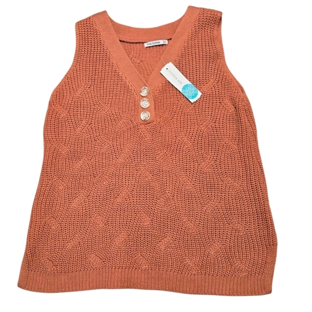 Pink Clover Matilda Henley Sweter Tank